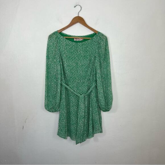 Traffic People Lily Green White Mini Dress Size XS - Picture 4 of 14